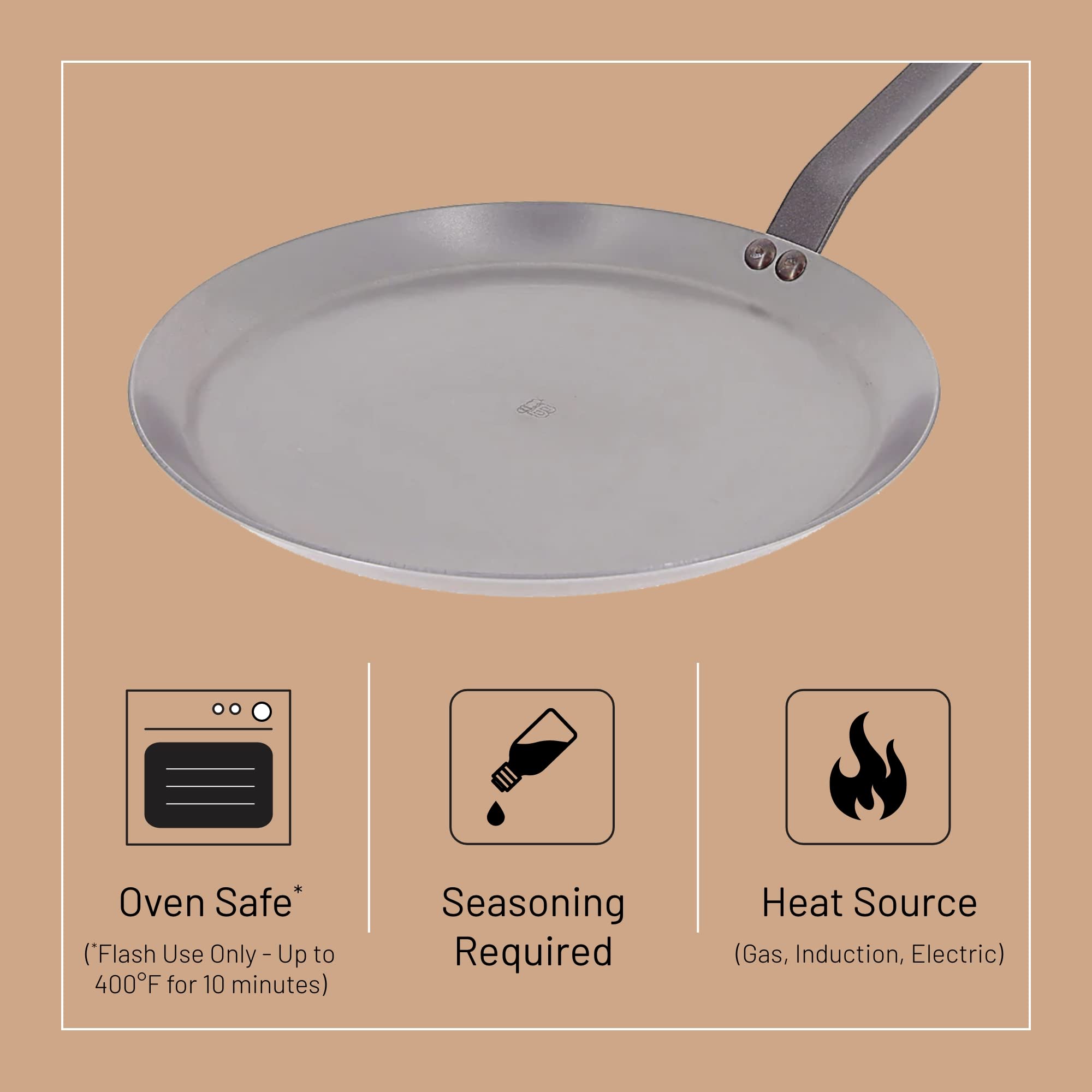 Foto 4 pulgar | Sartén para Crepes Buyer Mineral B Acero al Carbono 26 Cm - Venta Internacional