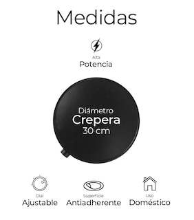 Foto 3 | Crepera Eléctrica Antiadherente Belug 30 Cm Premium Nonstick Color Negro