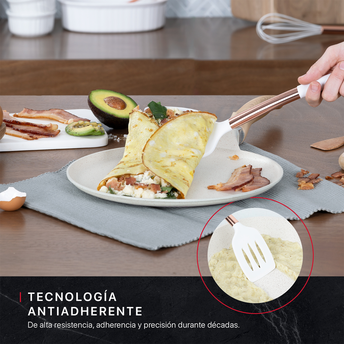 Foto 5 pulgar | Crepera Comal Cookify De Mármol 32 Cm Beige  Antiadherente  Libre De Pfoa