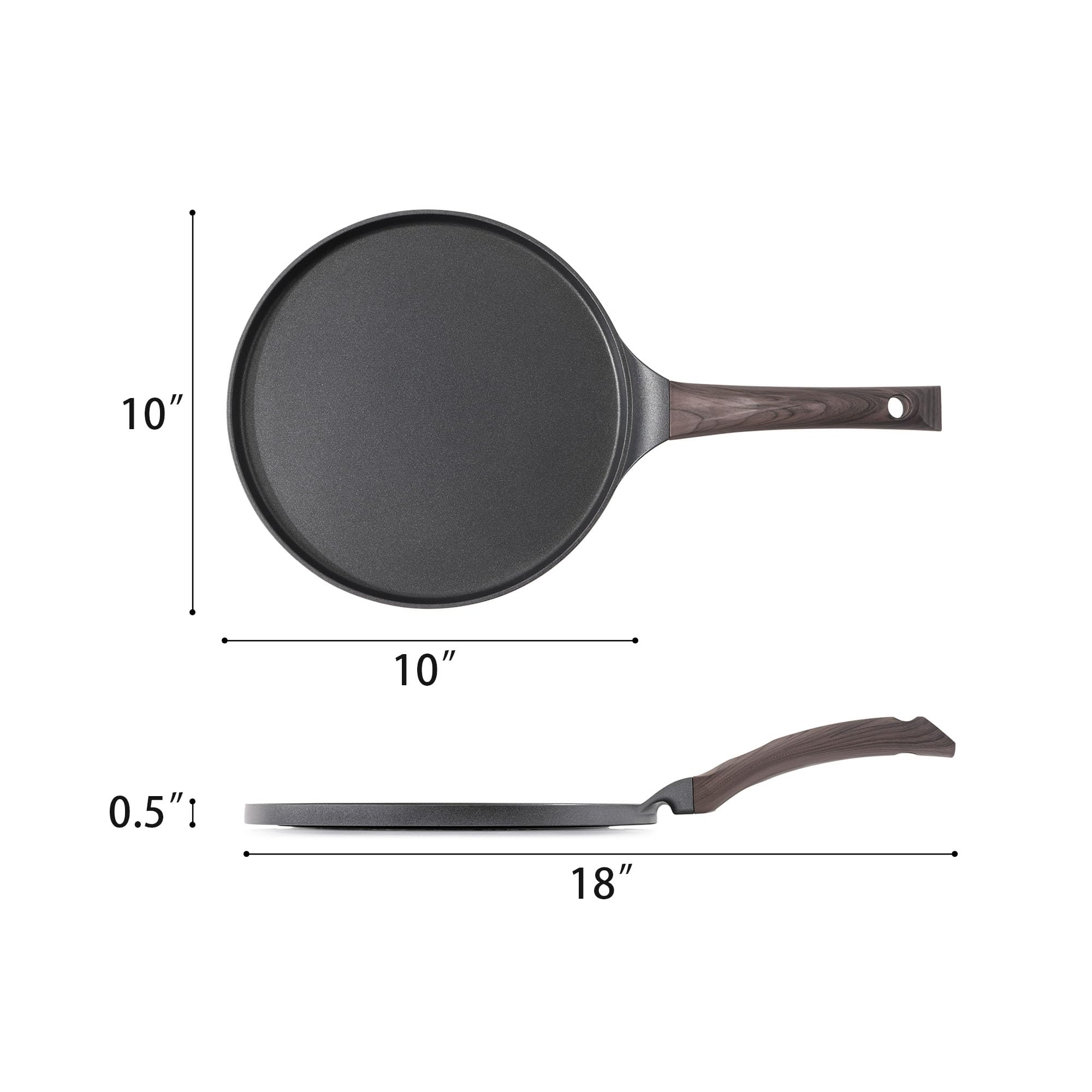 Foto 6 | Sartén Para Crepes Sensarte  Antiadherente  Revestimiento De Granito Suizo  26 Cm  Color Negro - Venta Internacional.