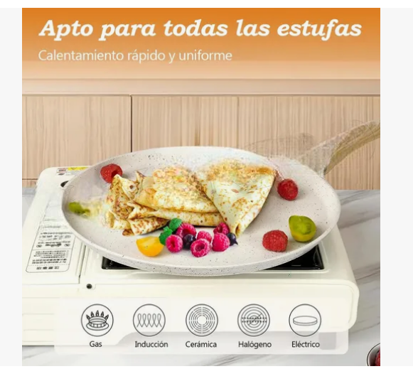Foto 3 pulgar | Crepera O Comal Antiadherente Sartén Cocina