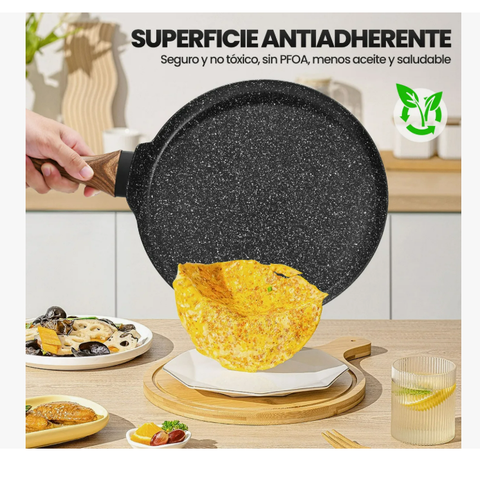 Foto 4 pulgar | Sarten Crepera Con Revestimiento Antiadherente