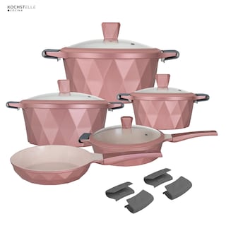 Foto 2 | KOCHSTELLE Batería de Cocina Serenity Color Rosa Antiadherente de 13 piezas