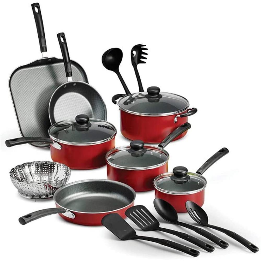 Batería de Cocina Tramontina Primaware color Rojo 18 Piezas