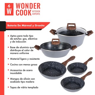 Foto 2 | Batería de Cocina Wonder Cook HJBCSC090000 color Gris 7 Piezas