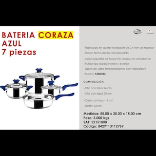 Foto 2 | Batería de Cocina Magefesa Coraza Plata 7 Piezas