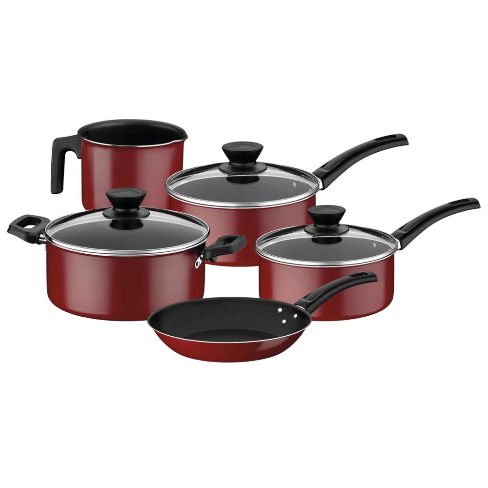 Batería de Cocina Tramontina Coimbra Rojo 5 Piezas