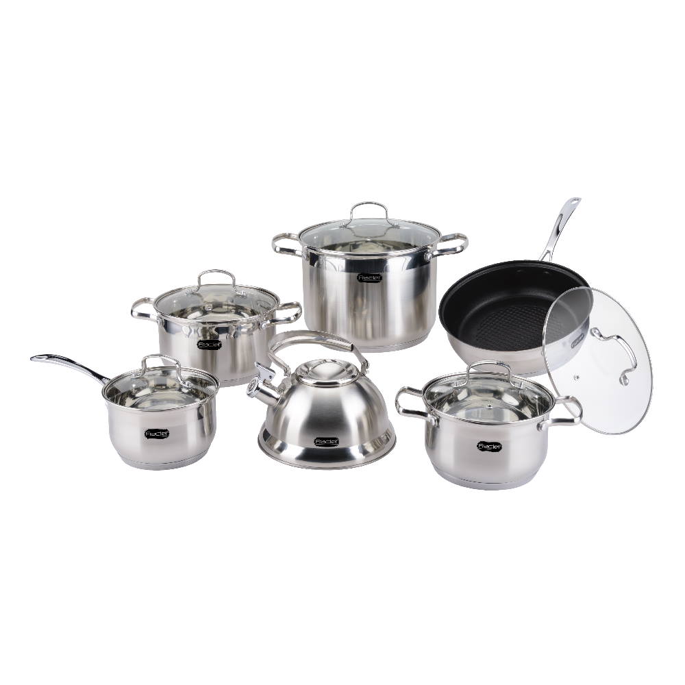 Batería de Cocina Fraciel Zepter de Acero Inoxidable 12 Piezas