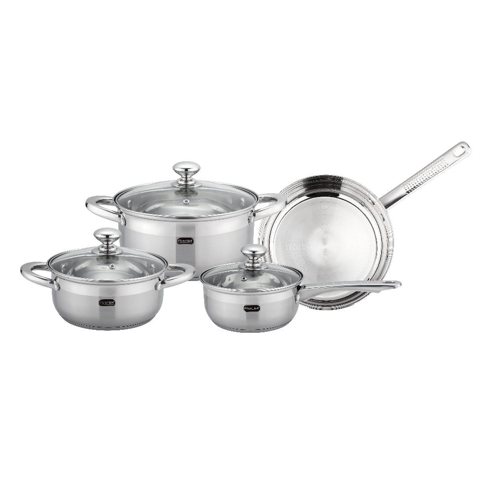 Batería de Cocina Fraciel Luxor Acero Inoxidable 7 Piezas