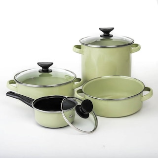 Foto 3 | Batería de Cocina Cinsa color Verde Antiadherente 11 Piezas