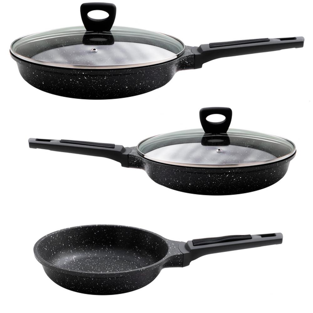 Sartenes Grunberg GR-1805A color Gris de Mármol 5 Piezas