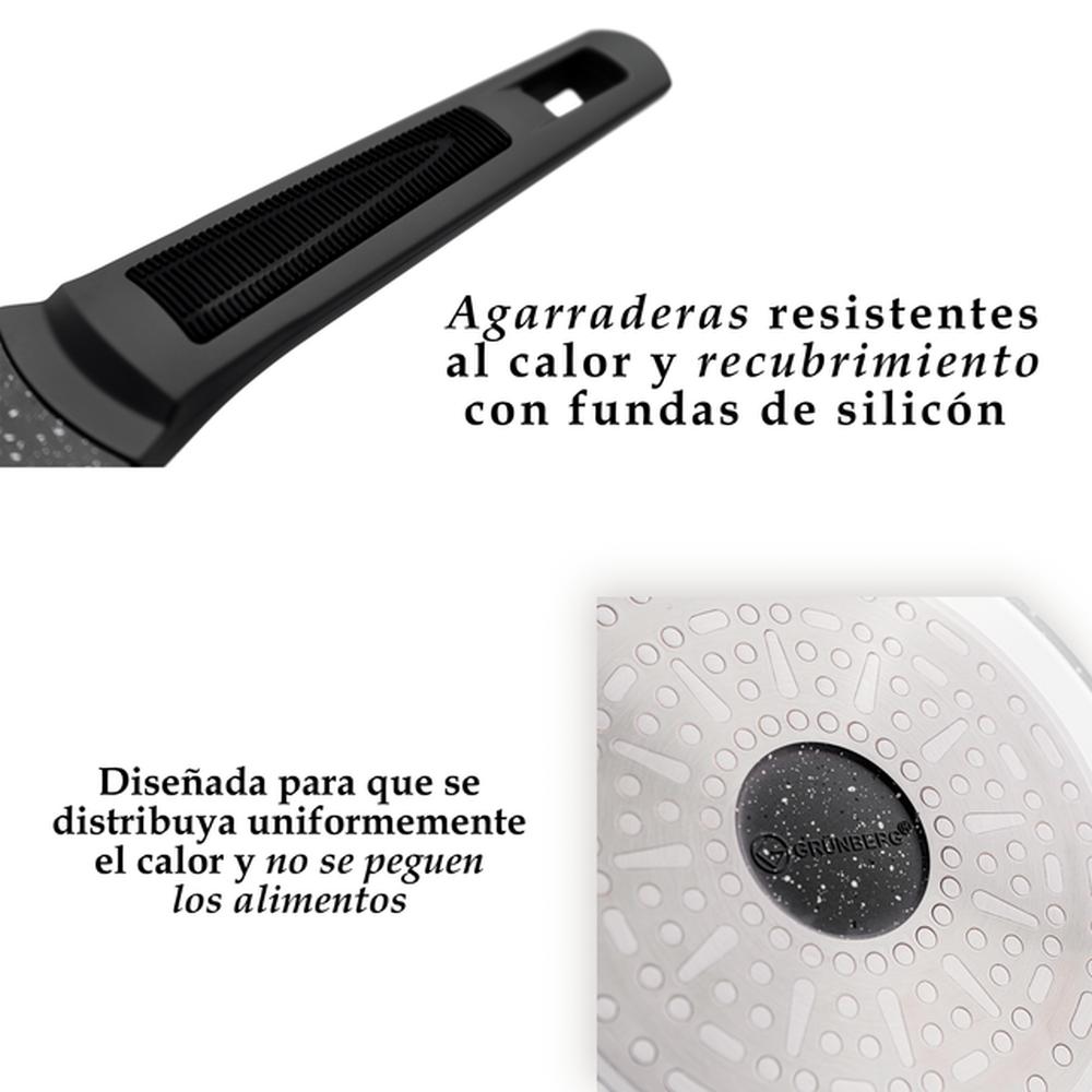 Foto 3 pulgar | Sartenes Grunberg GR-1805A color Gris de Mármol 5 Piezas