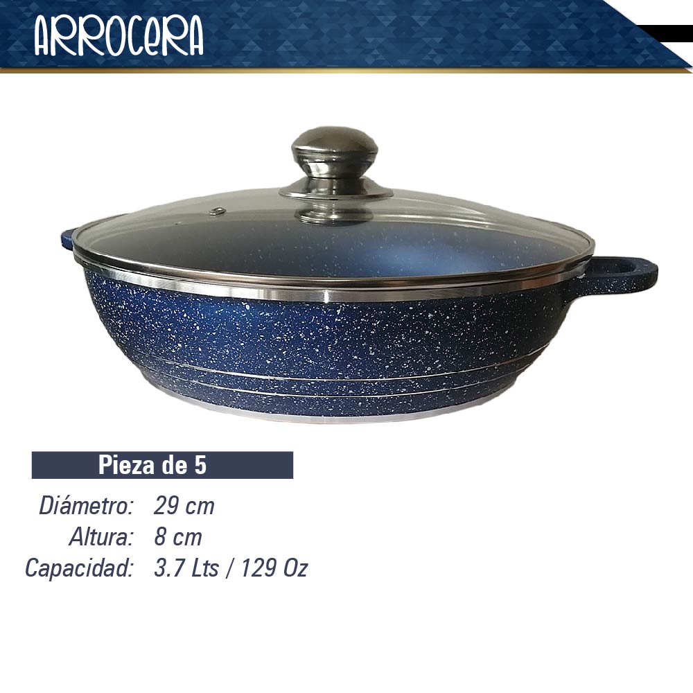 Foto 4 pulgar | Batería de Cocina RD Royal Cook M16555-DARKBLUE 10 Piezas - 5 Ollas y 5 Tapas