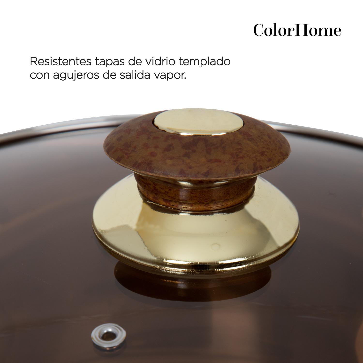 Foto 5 | Batería de Cocina ColorHome COLORINOX11C color Gris 11 PZAS Acero Inoxidable Tricapa