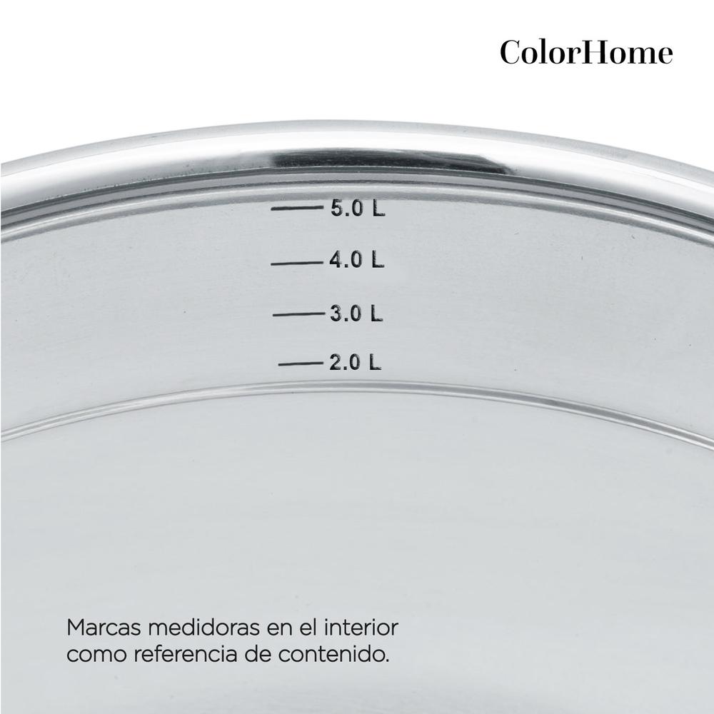 Foto 5 pulgar | Batería De Cocina 8 Piezas Acero Inoxidable ColorHome