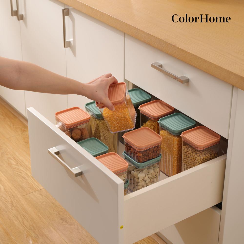 Foto 8 pulgar | Batería de Cocina ColorHome Tricapa Contenedores Herméticos 17 Piezas