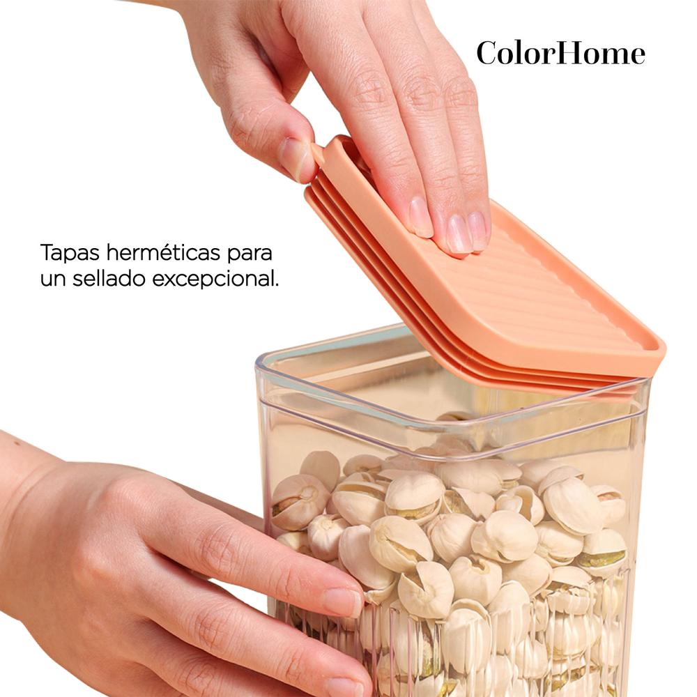 Foto 9 pulgar | Batería de Cocina ColorHome Tricapa Contenedores Herméticos 17 Piezas