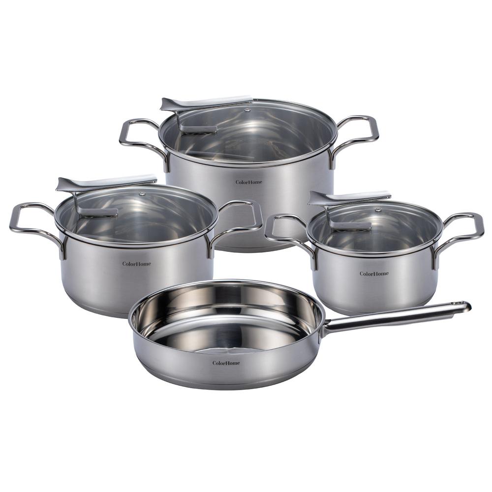 Batería De Cocina Ankie Range Acero Inoxidable 7 Piezas Colorinox7 ColorHome