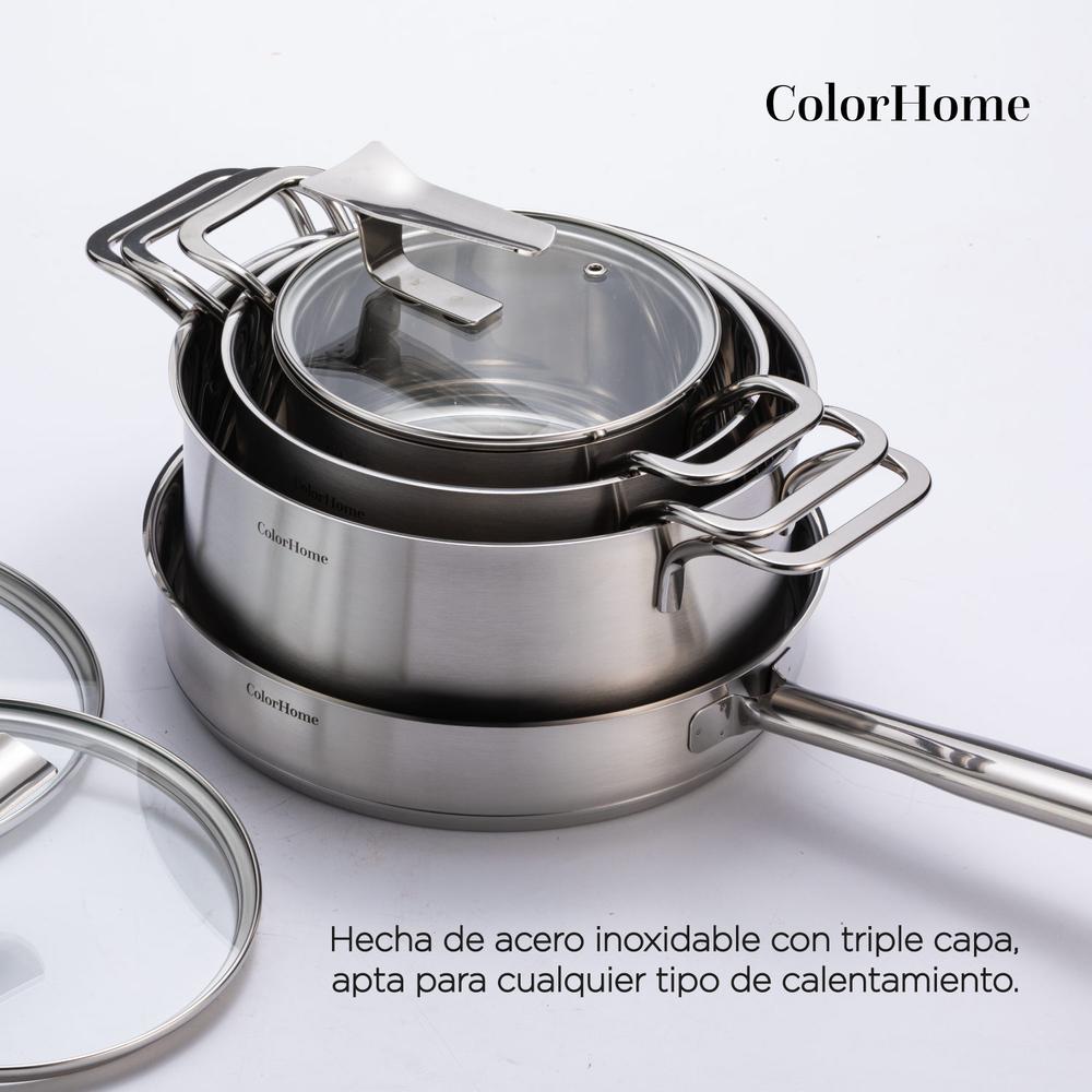 Foto 2 | Batería De Cocina Ankie Range Acero Inoxidable 7 Piezas Colorinox7 ColorHome