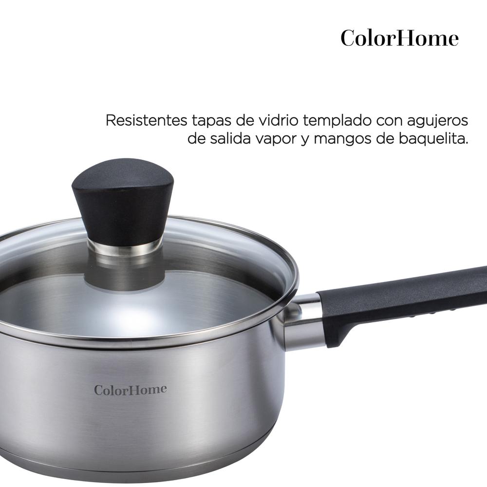 Foto 5 pulgar | Batería de Cocina ColorHome Tricapa Set Contenedores Herméticos 21 Piezas