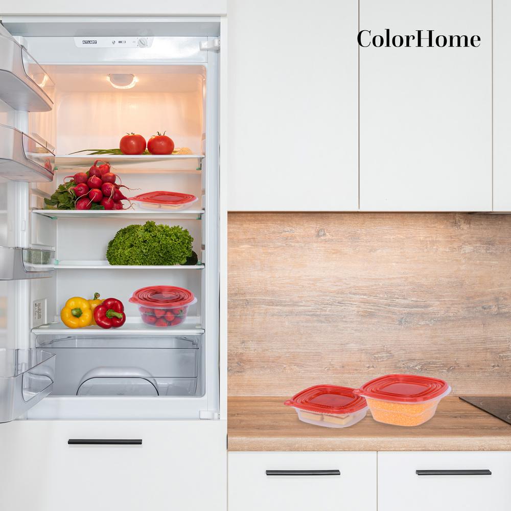 Foto 7 | Batería de Cocina ColorHome Tricapa Set Contenedores Herméticos 21 Piezas