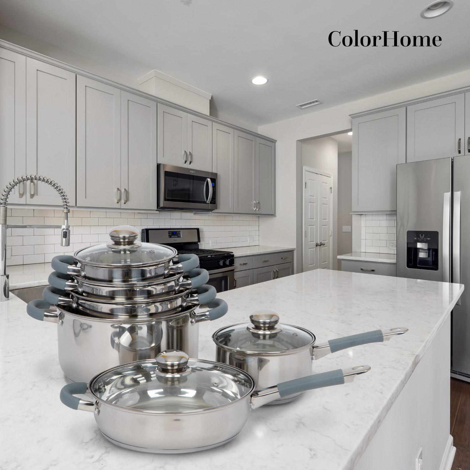 Foto 9 pulgar | Batería de Cocina ColorHome 12 Piezas