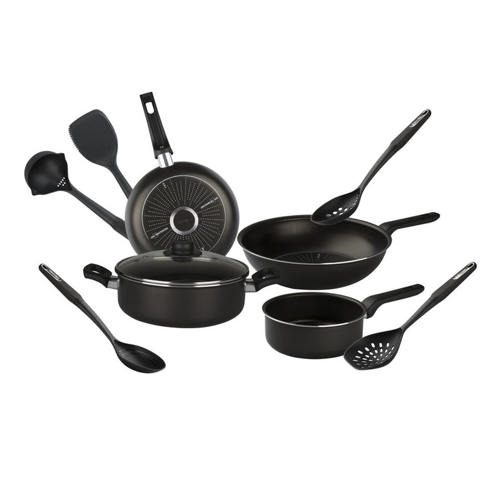 Batería de Cocina Vasconia 4024906 color Negro 10 Piezas