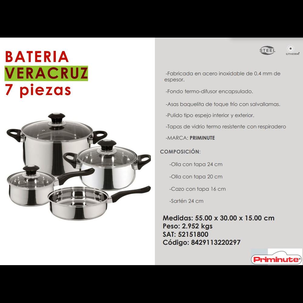 Foto 3 pulgar | Batería de Cocina Magefesa Veracruz color Plata 7 Piezas