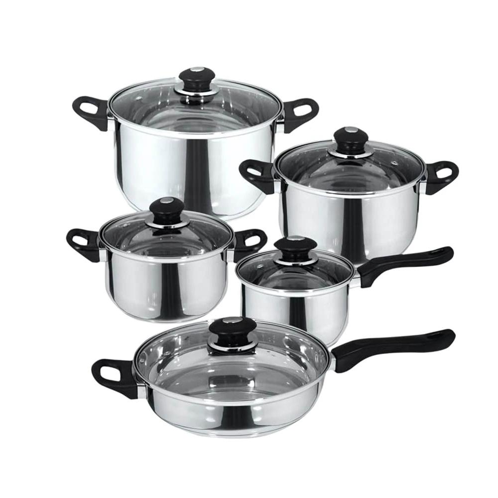 Batería de Cocina Magefesa Family Acero Inoxidable 10 Piezas