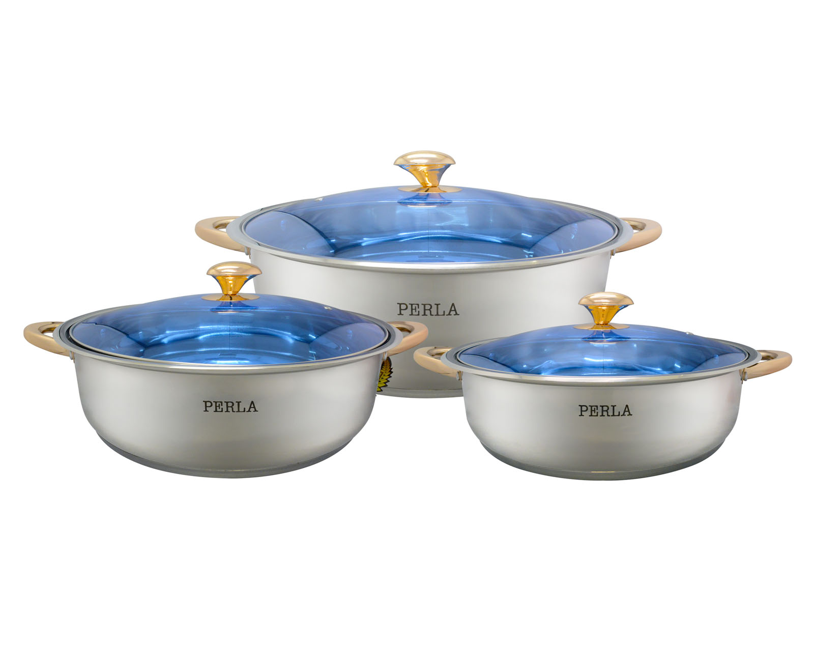 Juego De Cacerolas Perla Elizabeth De 6pza Javaz Cocina Co-pe6 Color Plata