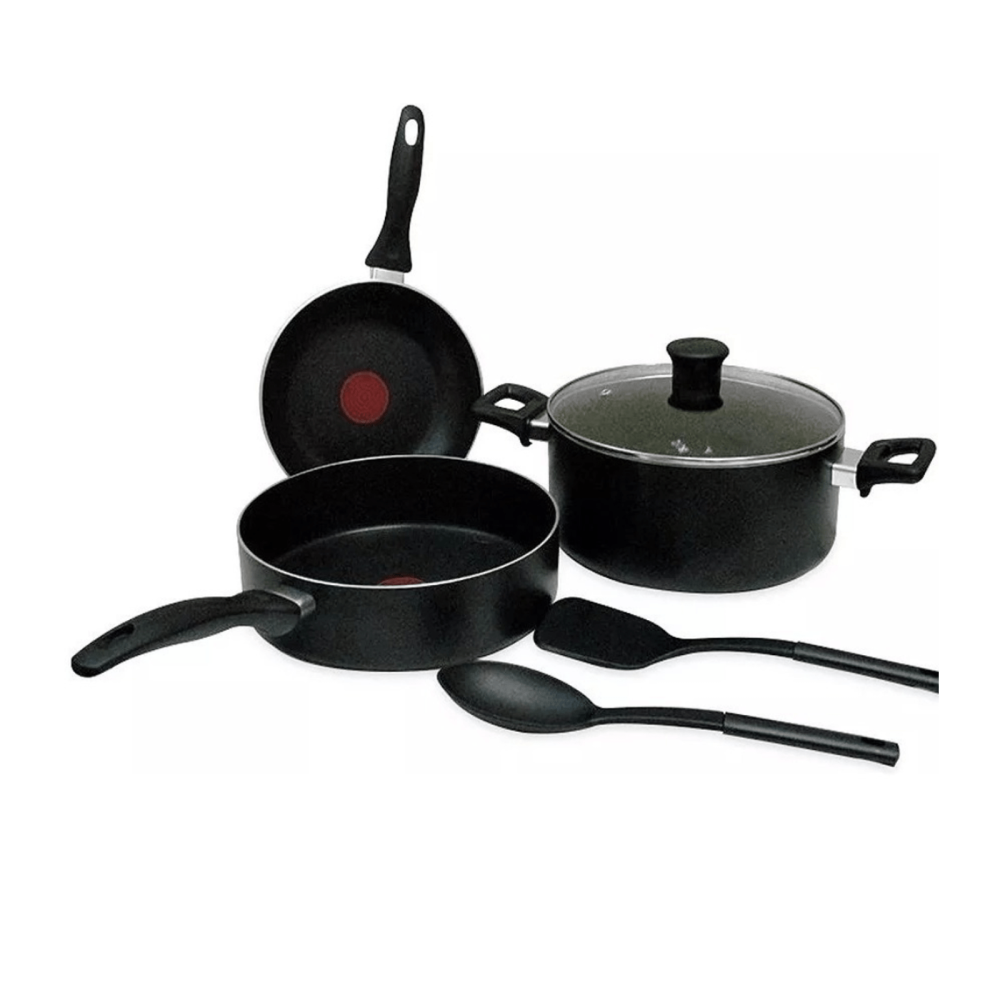 Foto 3 pulgar | Batería de Cocina Family Cook T-Fal A741S775 color Negro Antiadherente 6 PZAS