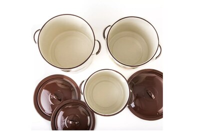 Foto 3 | Ollas Cinsa Tropical color Beige con Tapa 6 Piezas