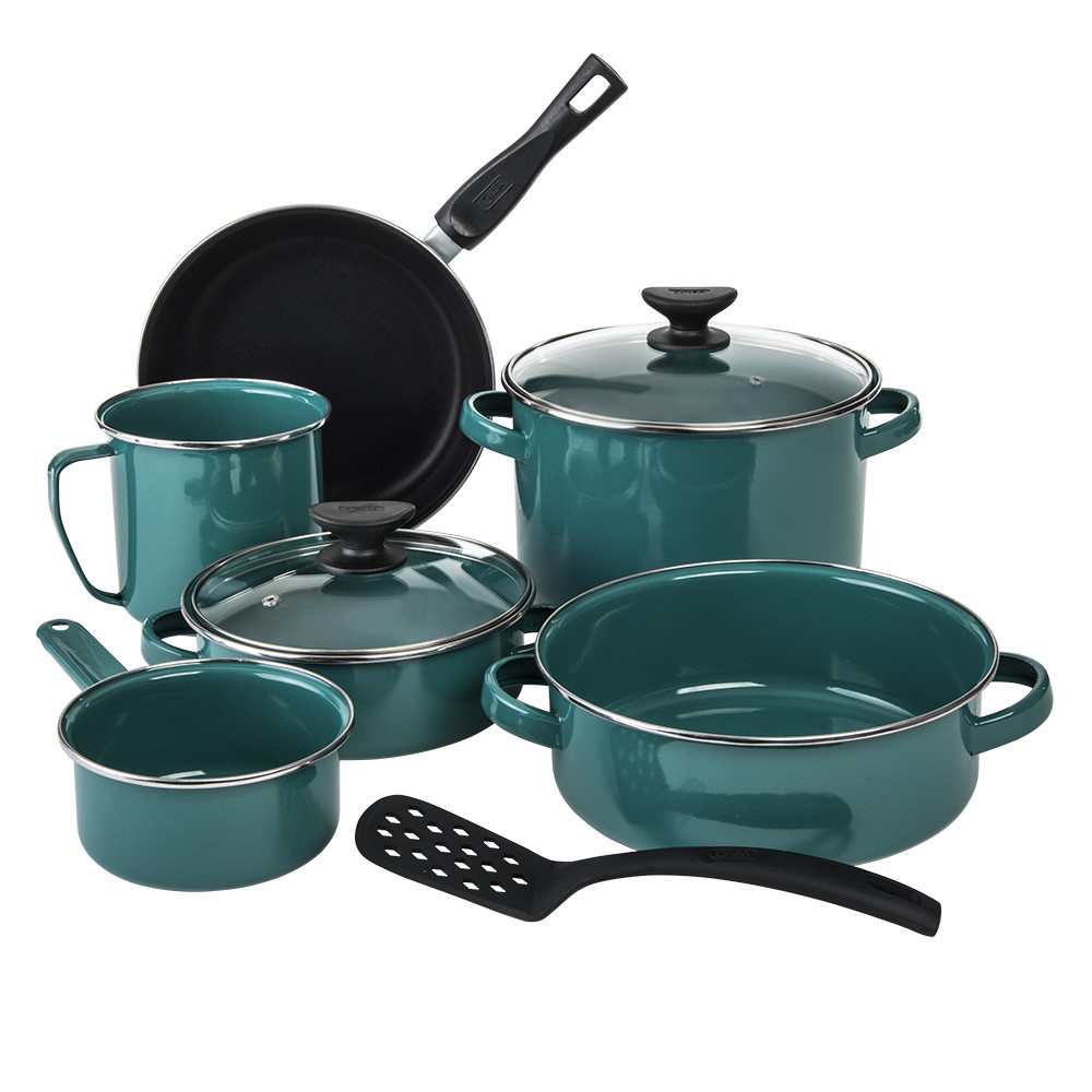 Batería de Cocina Cinsa Terranova Milán color Verde 9 Piezas