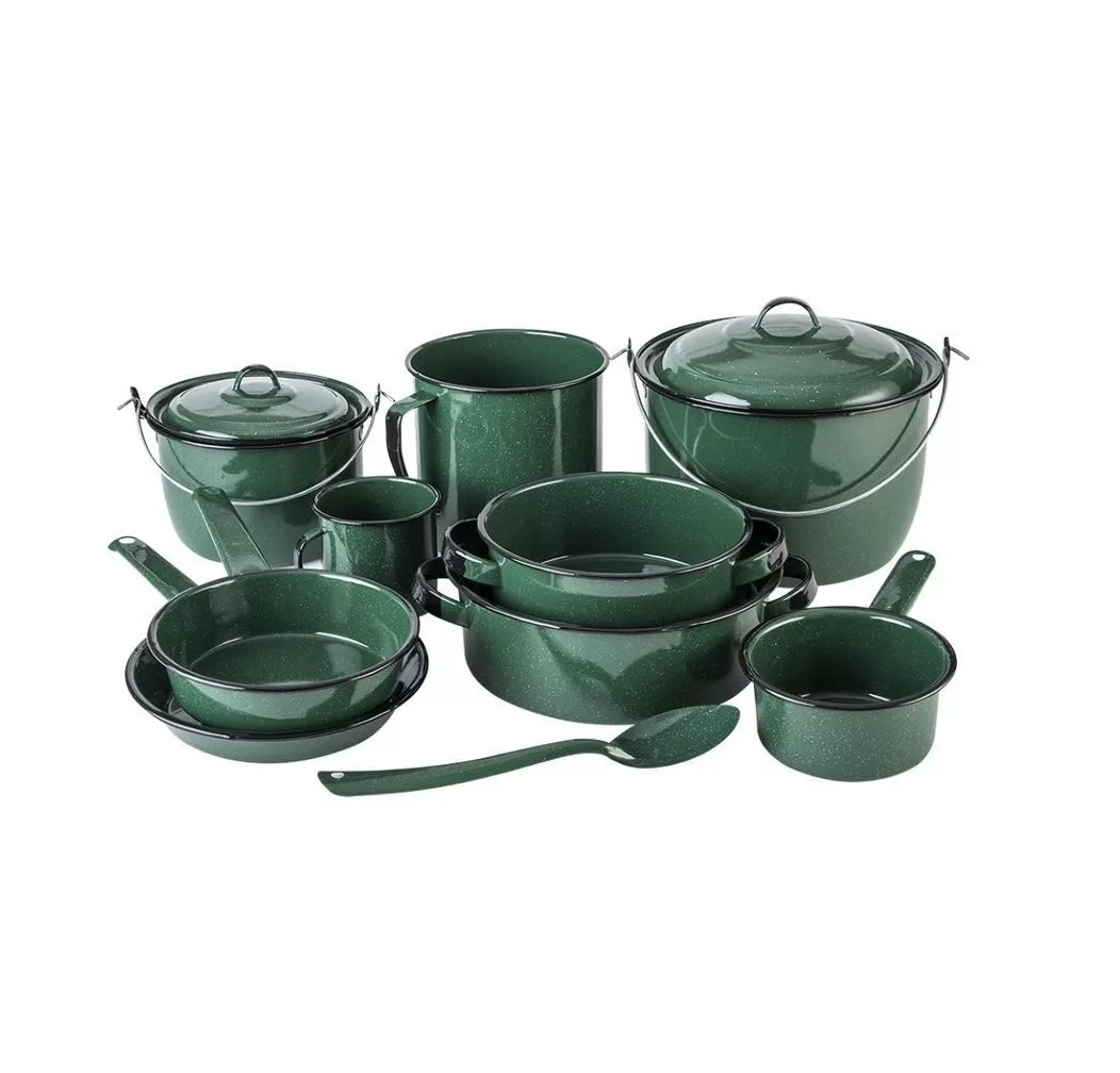 Batería de Cocina Clásica Cinsa de Peltre 12 Piezas color Verde