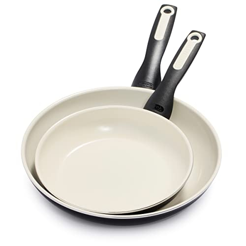 Venta Internacional - Set De Sartenes Greenpan Rio Cerámica Saludable, 8'' Y 10'', Negros