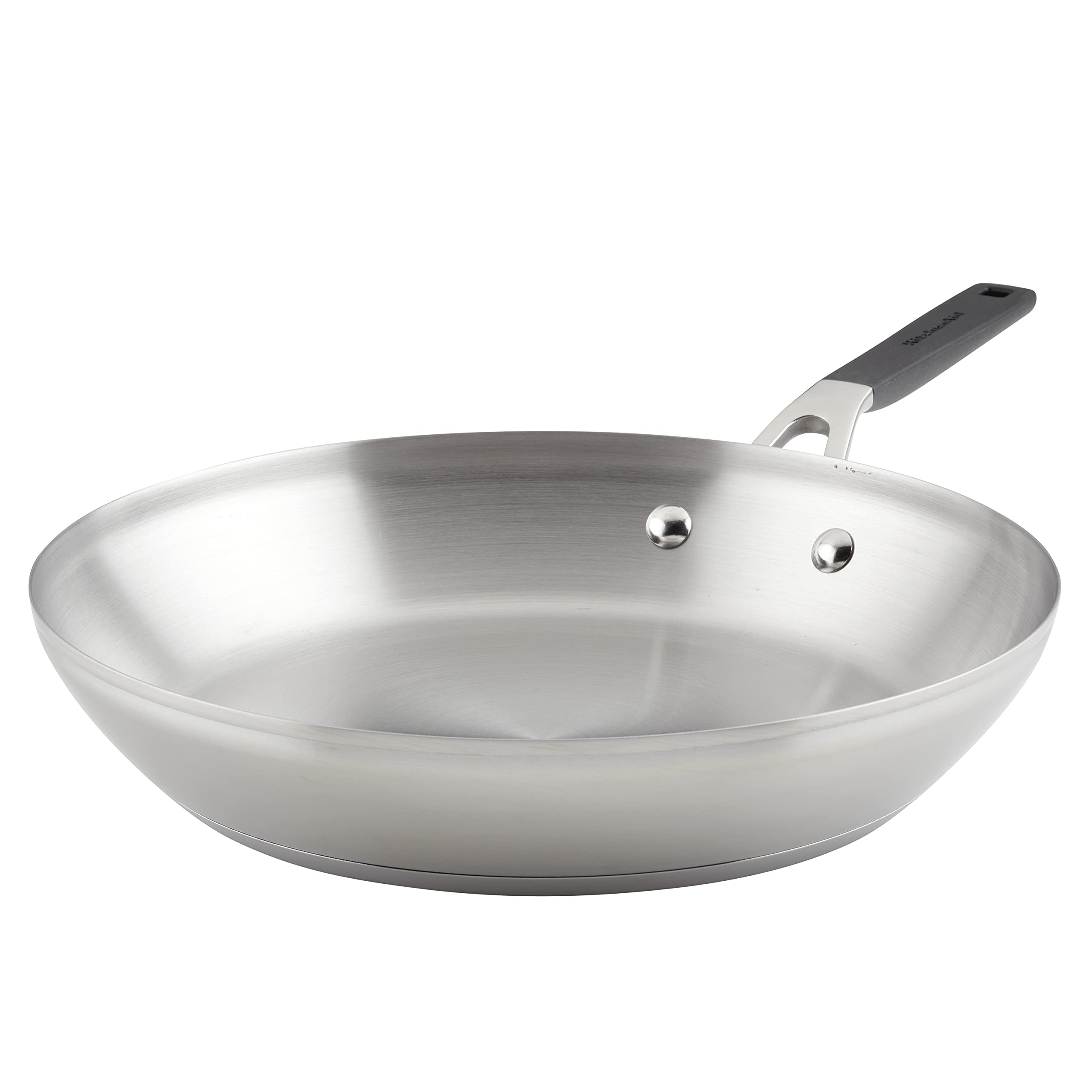 Venta Internacional - Sartén/skillet De Kitchenaid, 12 Pulgadas, Acero Inoxidable Cepillado