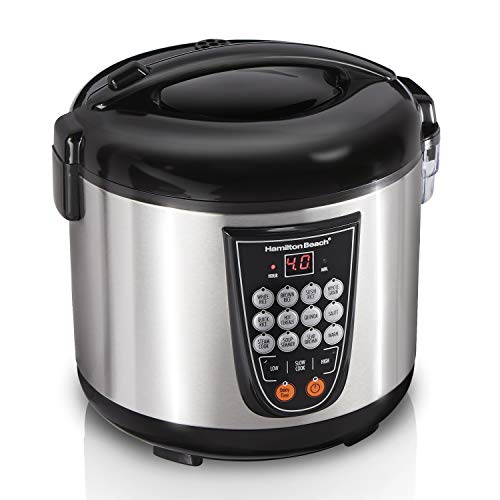 Venta Internacional - Cocinador De Arroz Y Olla De Cocción Lenta Y Vaporera Digital Programable Hamilton Beach,