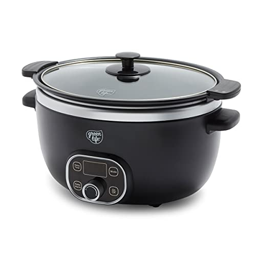 Foto 2 pulgar | Venta Internacional - Greenlife Cook Duo Olla De Cocción Lenta Saludable De Cerámica Antiadherente 6qt, Libre D