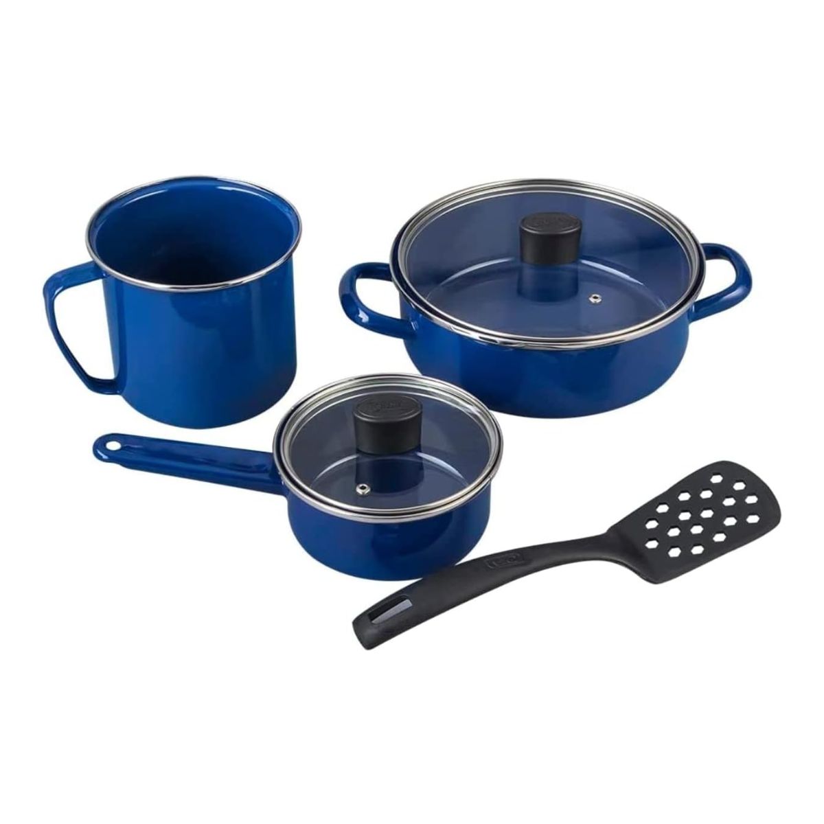 Foto 4 pulgar | Batería de Cocina Cinsa color Azul 6 Piezas