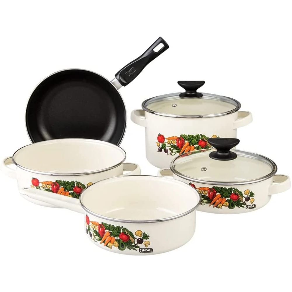 Batería de Cocina Cinsa color Blanco 7 Piezas