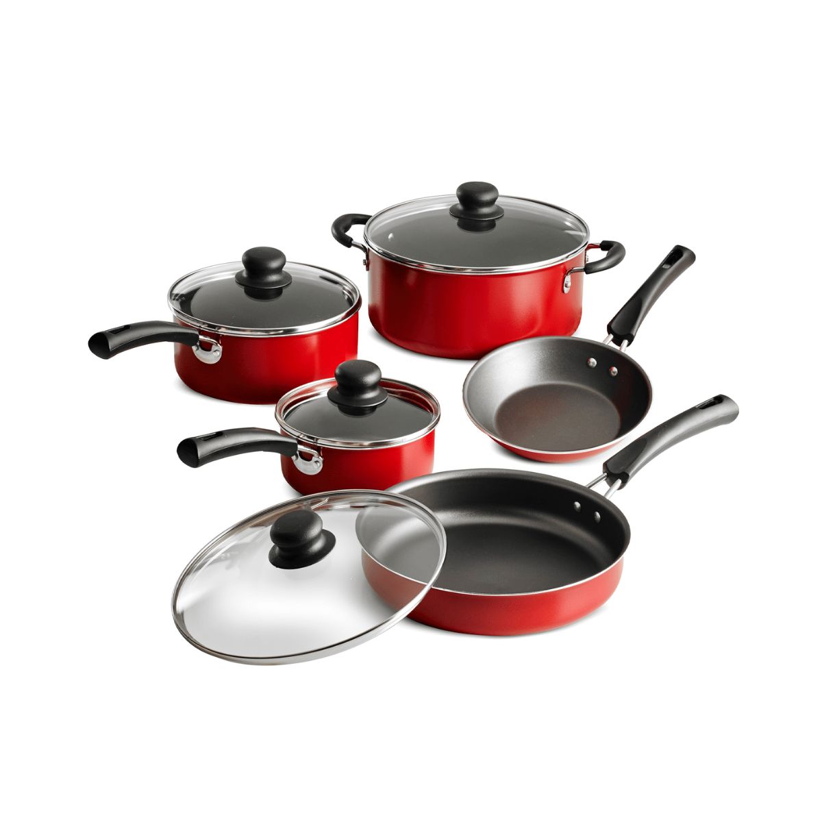 Batería de Cocina Tramontina color Rojo 9 Piezas