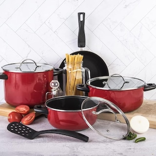 Foto 4 | Batería de Cocina Cinsa color Rojo 8 Piezas