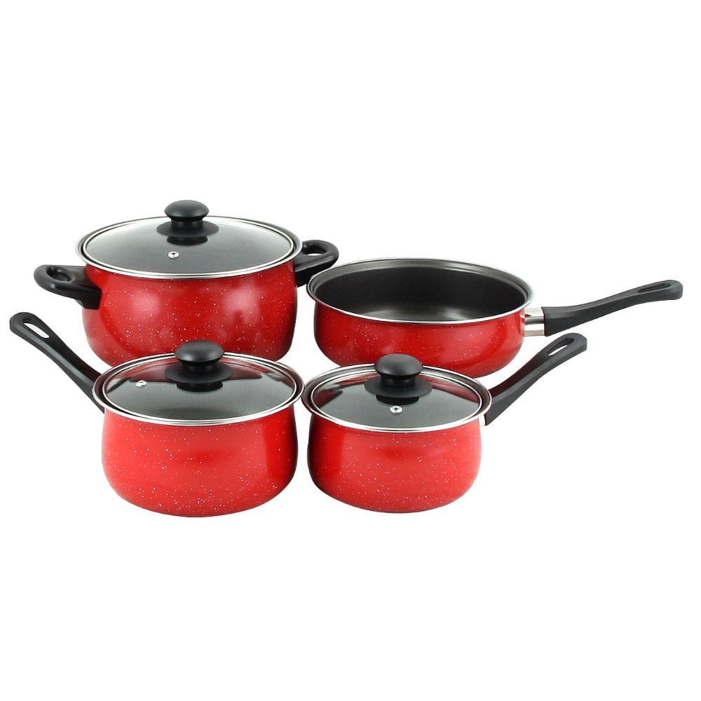 Foto 2 pulgar | Batería de Cocina Gibson color Rojo 7 Piezas