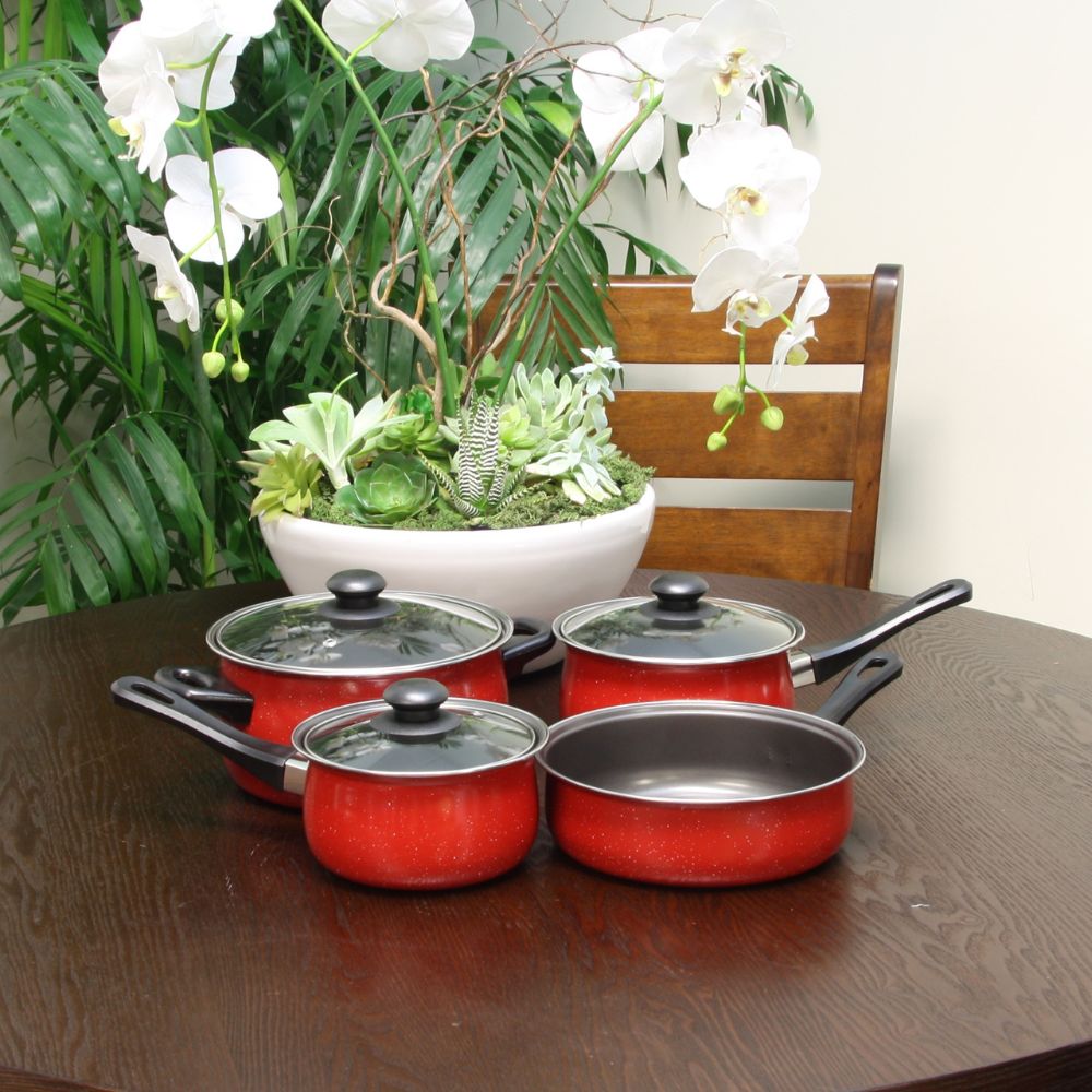 Foto 4 pulgar | Batería de Cocina Gibson color Rojo 7 Piezas