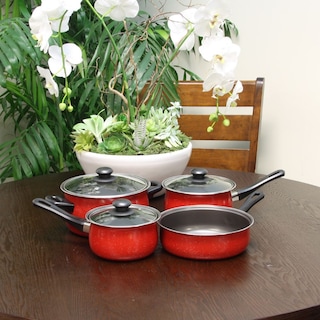 Foto 3 | Batería de Cocina Gibson color Rojo 7 Piezas