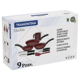 Foto 2 | Bateria de Cocina Tramontina 27899-114 color Rojo 9 Piezas