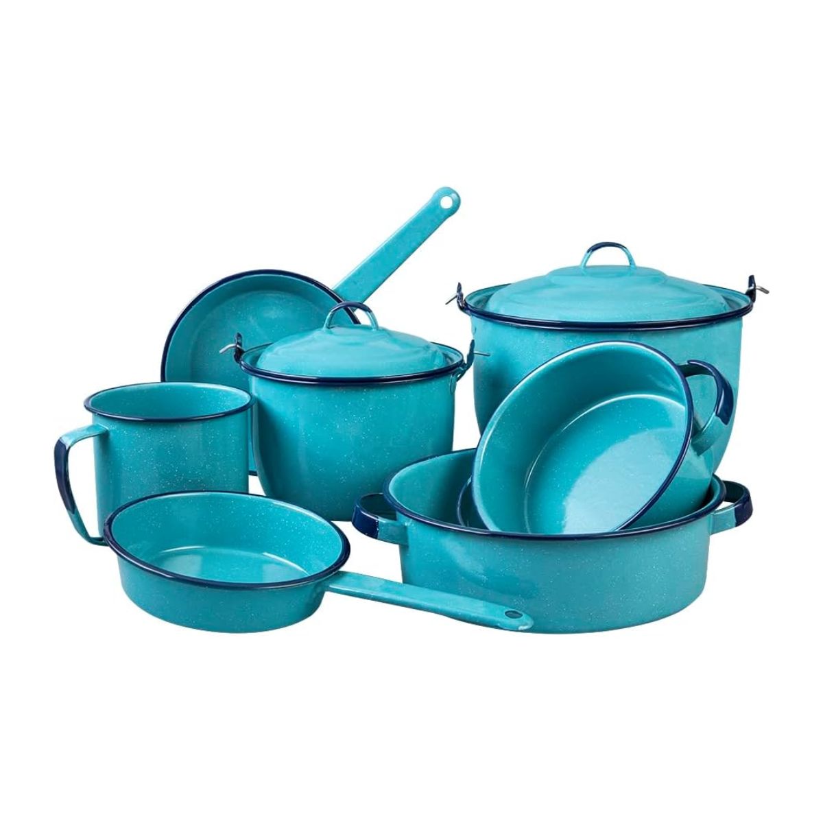 Bateria Cinsa Huasteca color Azul Turquesa 9 PZAS