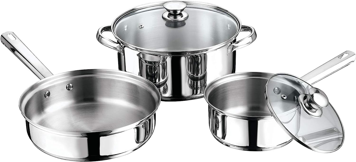 Batería de Acero Inoxidable Vasconia 5 Piezas