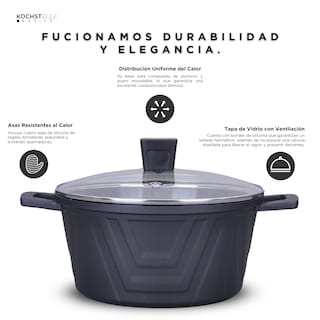 Foto 7 | KOCHSTELLE Batería de Cocina Modern Color Negro Antiadherente de 13 piezas