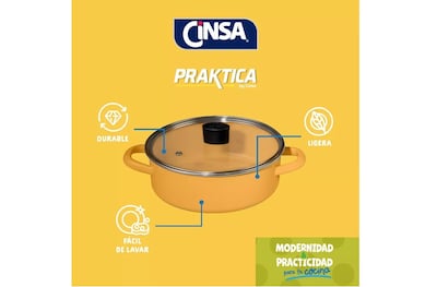 Foto 3 | Batería de Cocina Cinsa Praktica color Amarillo 12 Piezas
